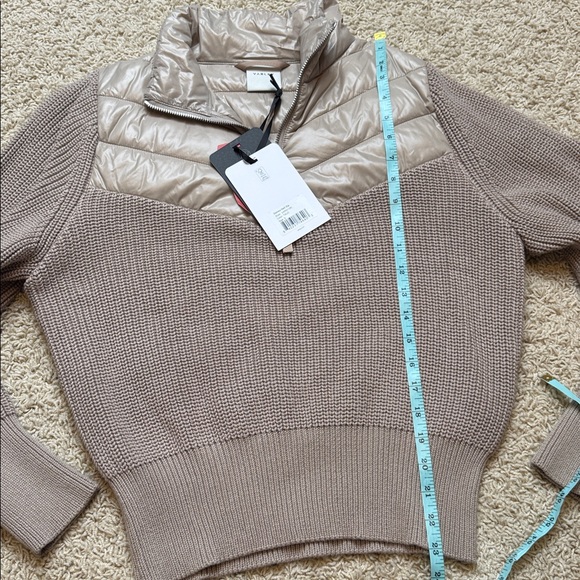 Varley Daines Half Zip Sweater Jacket NWT Size Small Tan - Picture 5 of 6